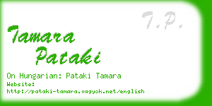 tamara pataki business card